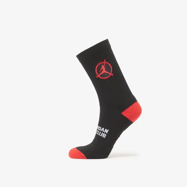 Jordan Nogavice Jordan Flight Club Cushioned Crew Socks Black/ University Red/ University Red XL