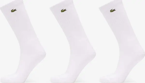 LACOSTE Nogavice LACOSTE Socks 3-Pack White 47-50