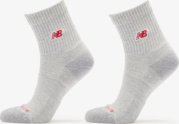 New Balance Nogavice New Balance Active Premium Crew Quarter 2-Pack Athletic Grey M