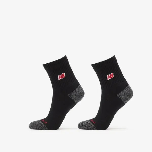 New Balance Nogavice New Balance Active Premium Crew Quarter 2-Pack Black M