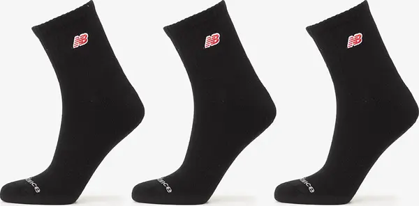 New Balance Nogavice New Balance Red Patch Logo Ankle 3-Pack Black M