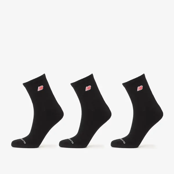 New Balance Nogavice New Balance Red Patch Logo Ankle 3-Pack Black S