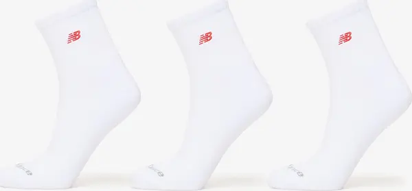 New Balance Nogavice New Balance Red Patch Logo Ankle 3-Pack White S