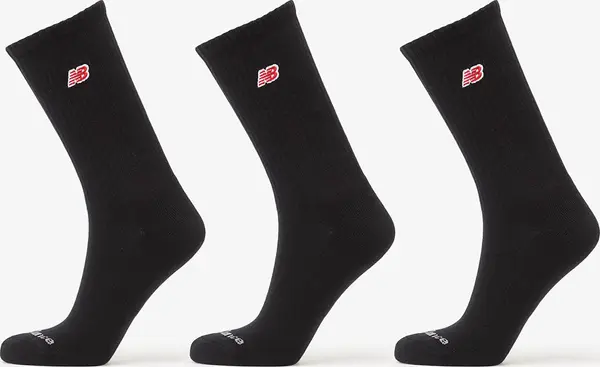 New Balance Nogavice New Balance Red Patch Logo Crew Socks 3-Pack Black L