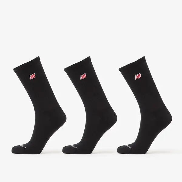 New Balance Nogavice New Balance Red Patch Logo Crew Socks 3-Pack Black S