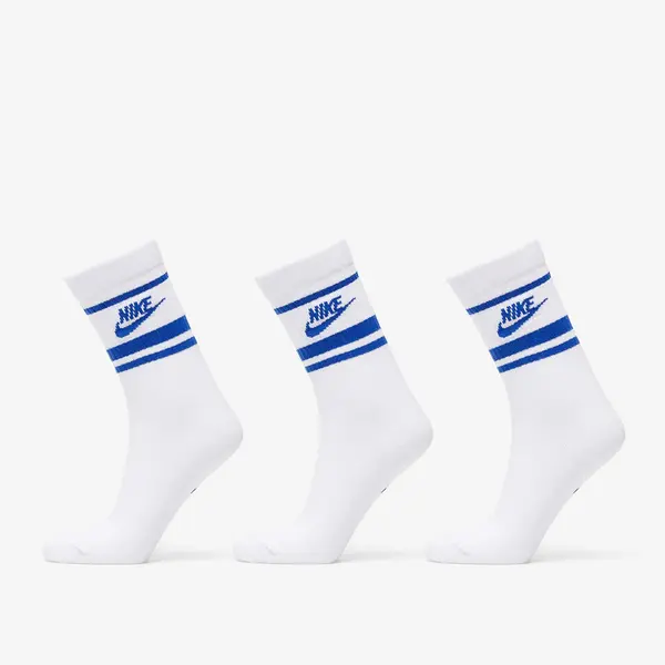 Nike Nogavice Nike Sportwear Everyday Essential Crew Socks 3-Pack White/ Game Royal M
