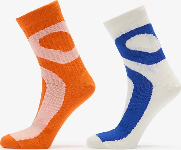 On Nogavice On Liquid Logo Sock High 2-Pack Ivory/ Flame L