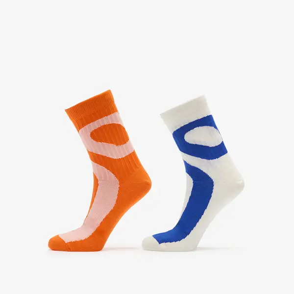 On Nogavice On Liquid Logo Sock High 2-Pack Ivory/ Flame M