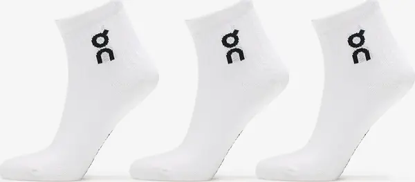On Nogavice On Logo Sock Mid 3-Pack White M