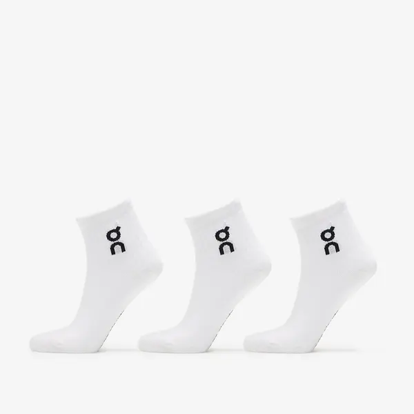 On Nogavice On Logo Sock Mid 3-Pack White XS