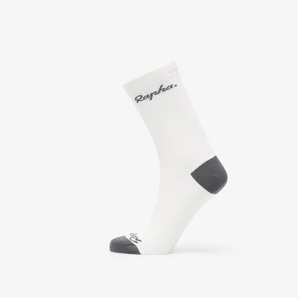 Rapha Nogavice Rapha Logo Socks White/ Grey S