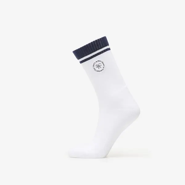 Sporty & Rich Nogavice Sporty & Rich SRHWC Socks White/ Dark Navy Universal