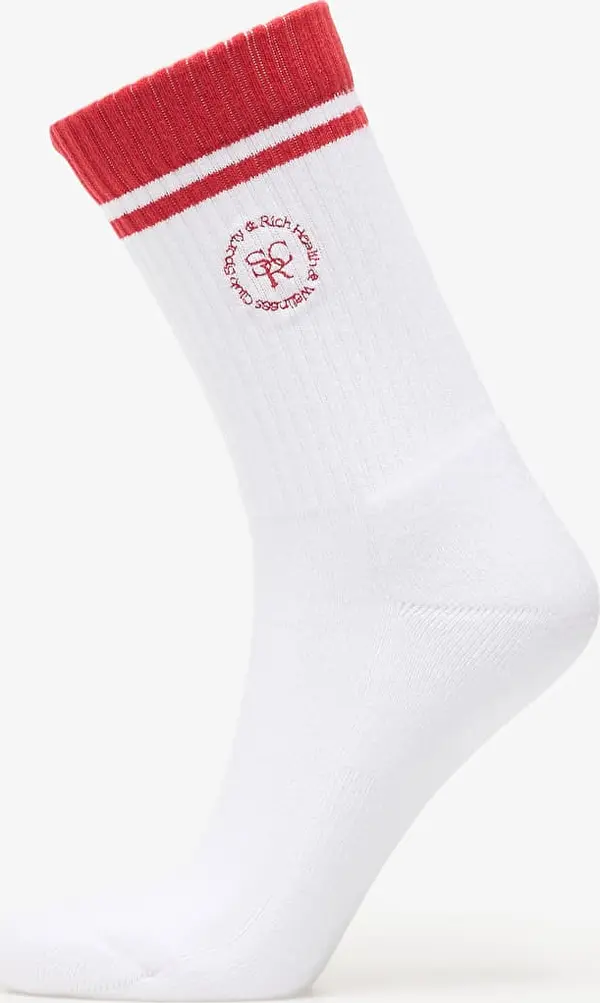 Sporty & Rich Nogavice Sporty & Rich SRHWC Socks White/ Ruby Universal