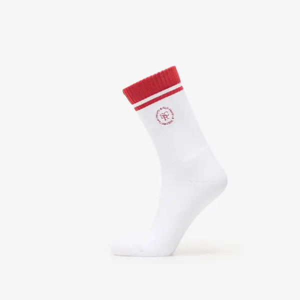 Sporty & Rich Nogavice Sporty & Rich SRHWC Socks White/ Ruby Universal