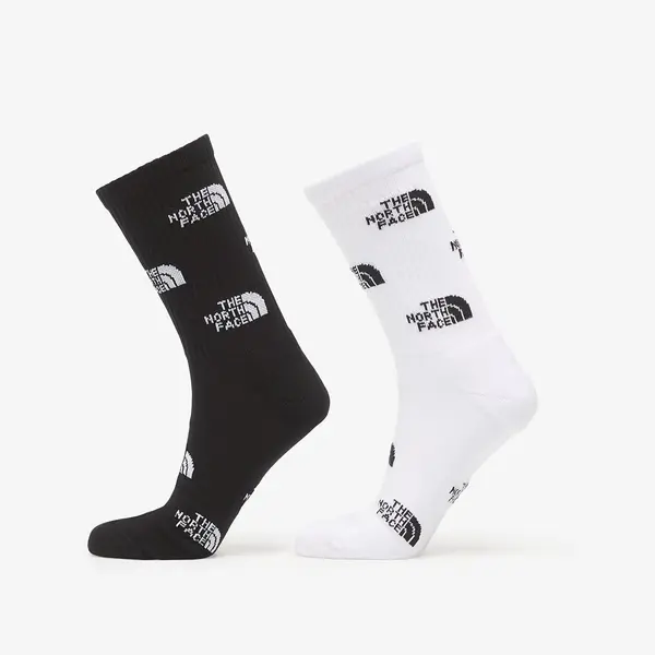The North Face Nogavice The North Face Everyday Crew Sock Logo 2-Pack TNF Black/ TNF White/ Outlet C M