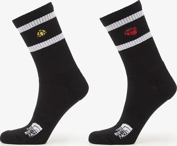 The North Face Nogavice The North Face Everyday Crew TNF Icons Sock 2-Pack TNF Black M