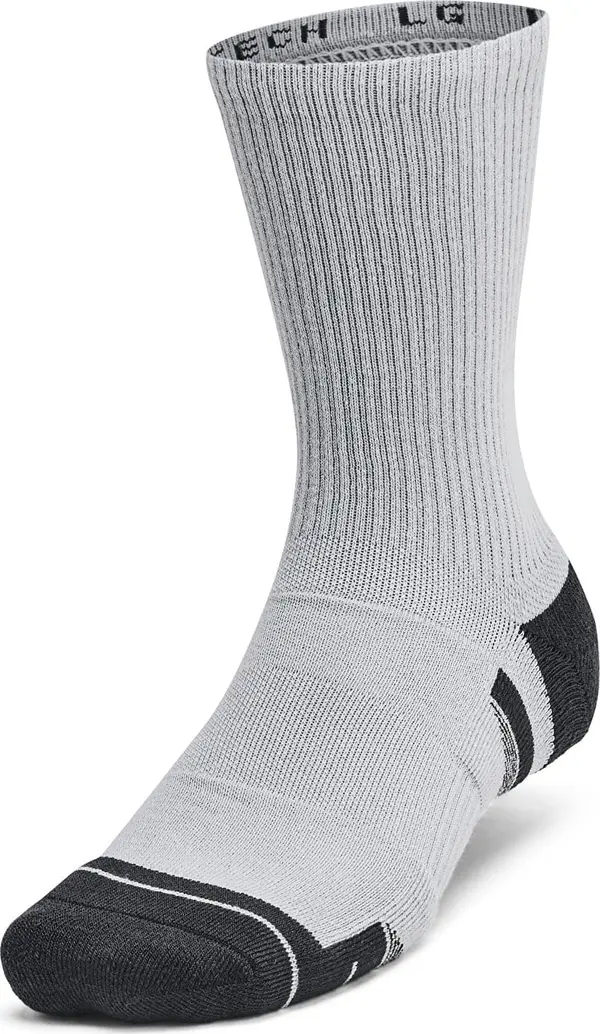 Under Armour Nogavice Under Armour Unisex Under Armour Perf Tech 6-Pack Crew Mod Gray/ Mod Gray/ Jet Gray L
