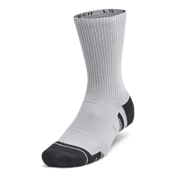 Under Armour Nogavice Under Armour Unisex Under Armour Perf Tech 6-Pack Crew Mod Gray/ Mod Gray/ Jet Gray XL