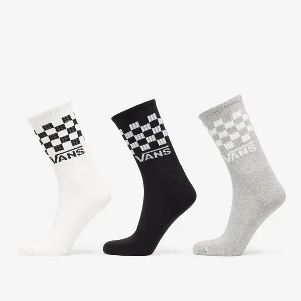 Vans Nogavice Vans Classic Check Crew 3-Pack White/ Black/ Grey S