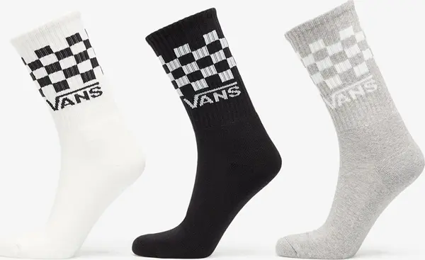 Vans Nogavice Vans Classic Check Crew 3-Pack White/ Black/ Grey XL