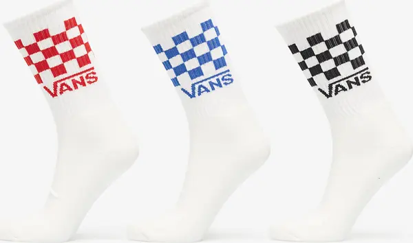 Vans Nogavice Vans Classic Check Crew 3-Pack White M