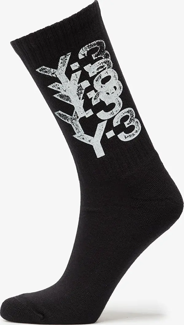 Y-3 Nogavice Y-3 Graphic Crew Socks Black S
