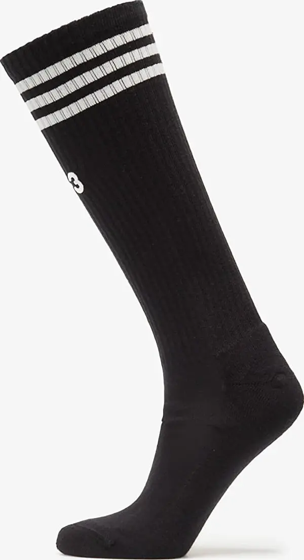 Y-3 Nogavice Y-3 Stripes High Socks Black M