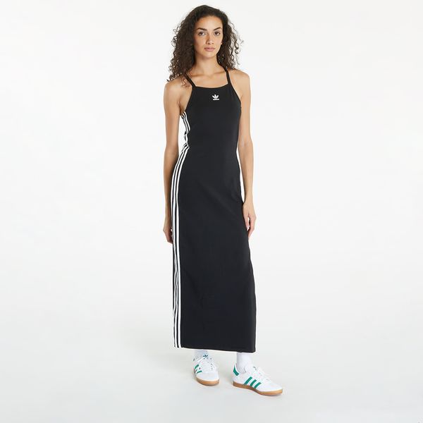 adidas Originals Obleka adidas 3 Stripe Dress Maxi Black XS