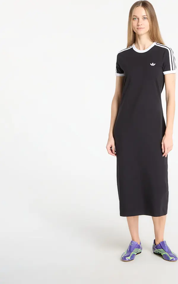adidas Originals Obleka adidas 3 Stripes Dress (Slim) Black/ White M