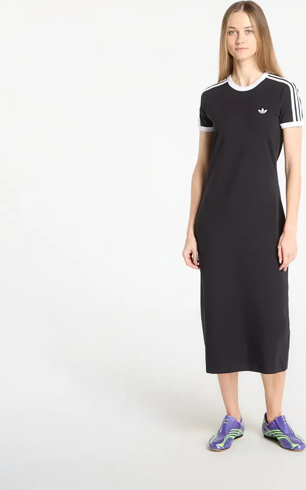 adidas Originals Obleka adidas 3 Stripes Dress (Slim) Black/ White XS