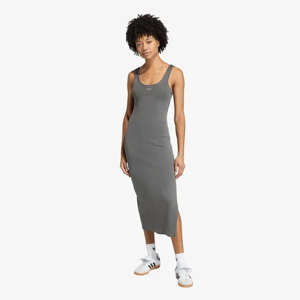adidas Originals Obleka adidas Essentials Rib Tank Maxi Dress Washed Black L
