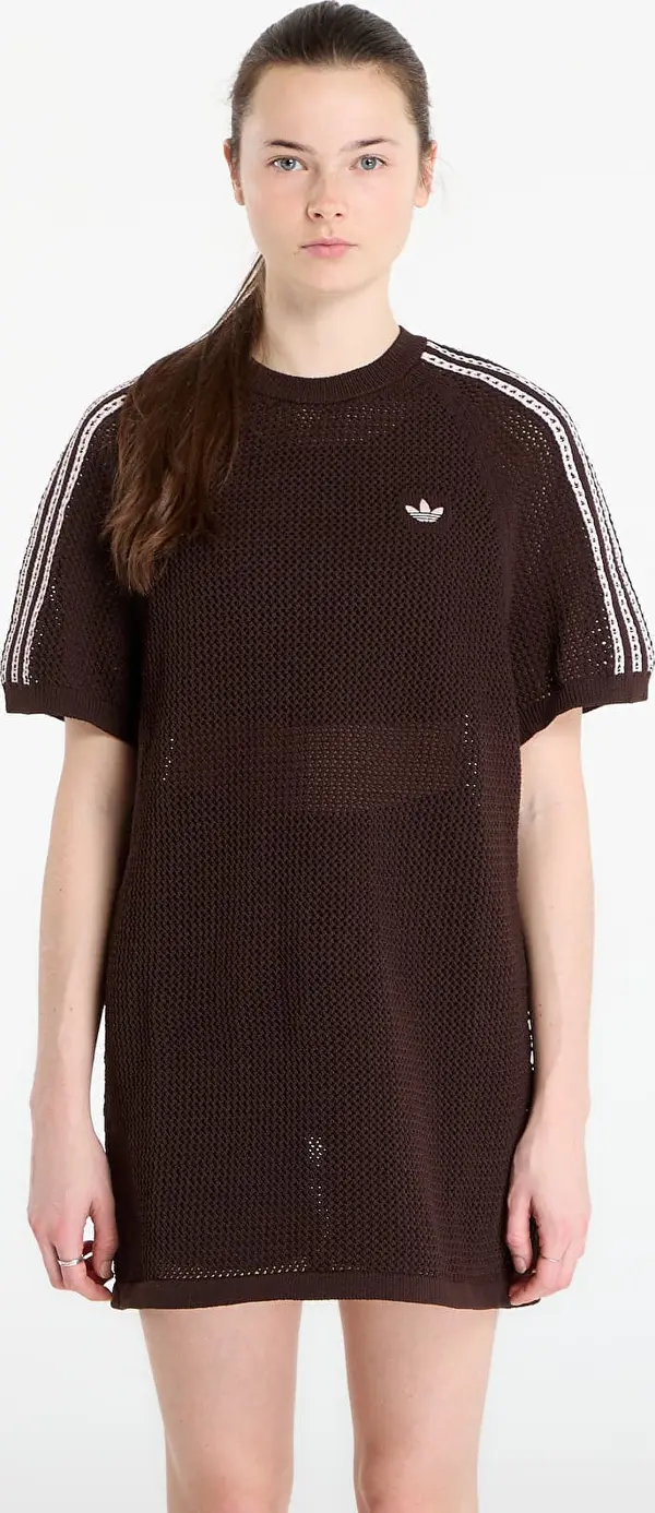 adidas Originals Obleka adidas Knitted Crochet Dress Aurora Coffee M