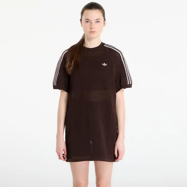 adidas Originals Obleka adidas Knitted Crochet Dress Aurora Coffee S
