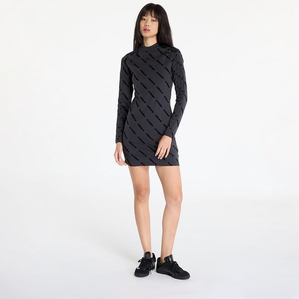 adidas Originals Obleka adidas Monogram Bodycon Dress Carbon XS