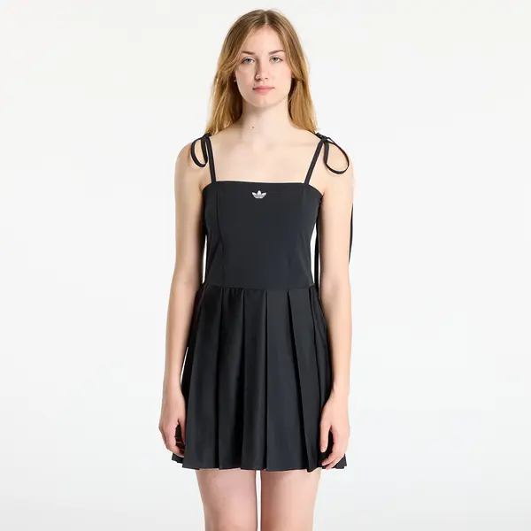 adidas Originals Obleka adidas Ribbon Pleated Mini Dress Black 6