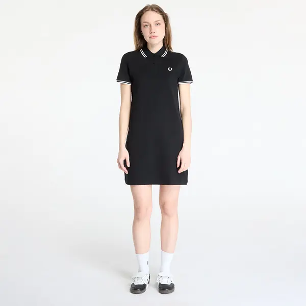 FRED PERRY Obleka FRED PERRY The Twin Tipped Dress Black 36
