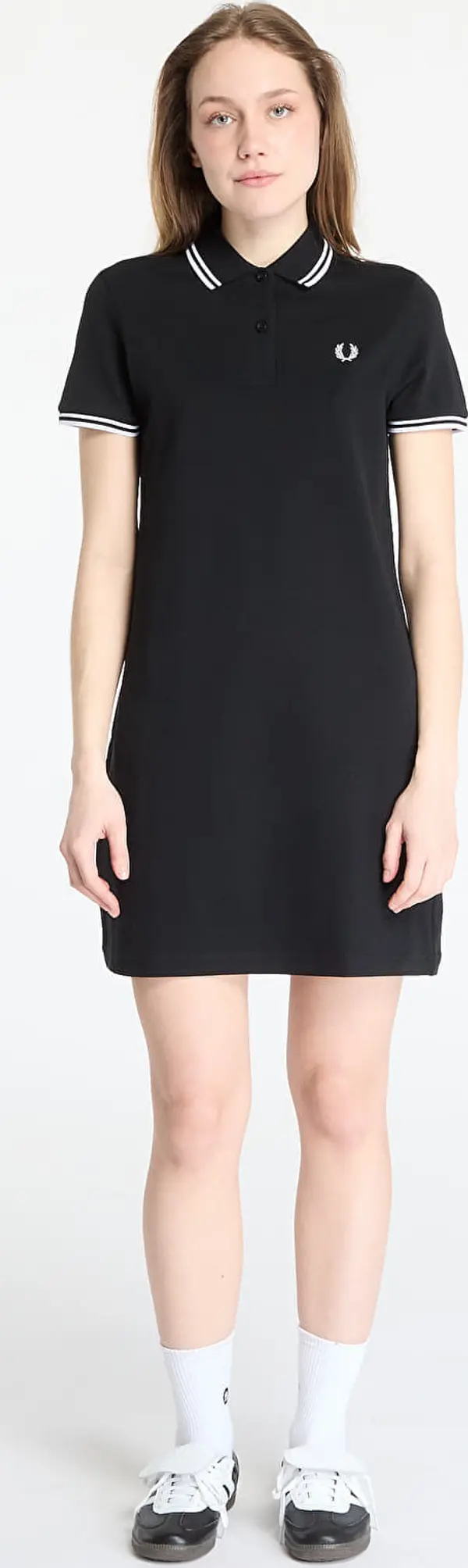 FRED PERRY Obleka FRED PERRY The Twin Tipped Dress Black 40