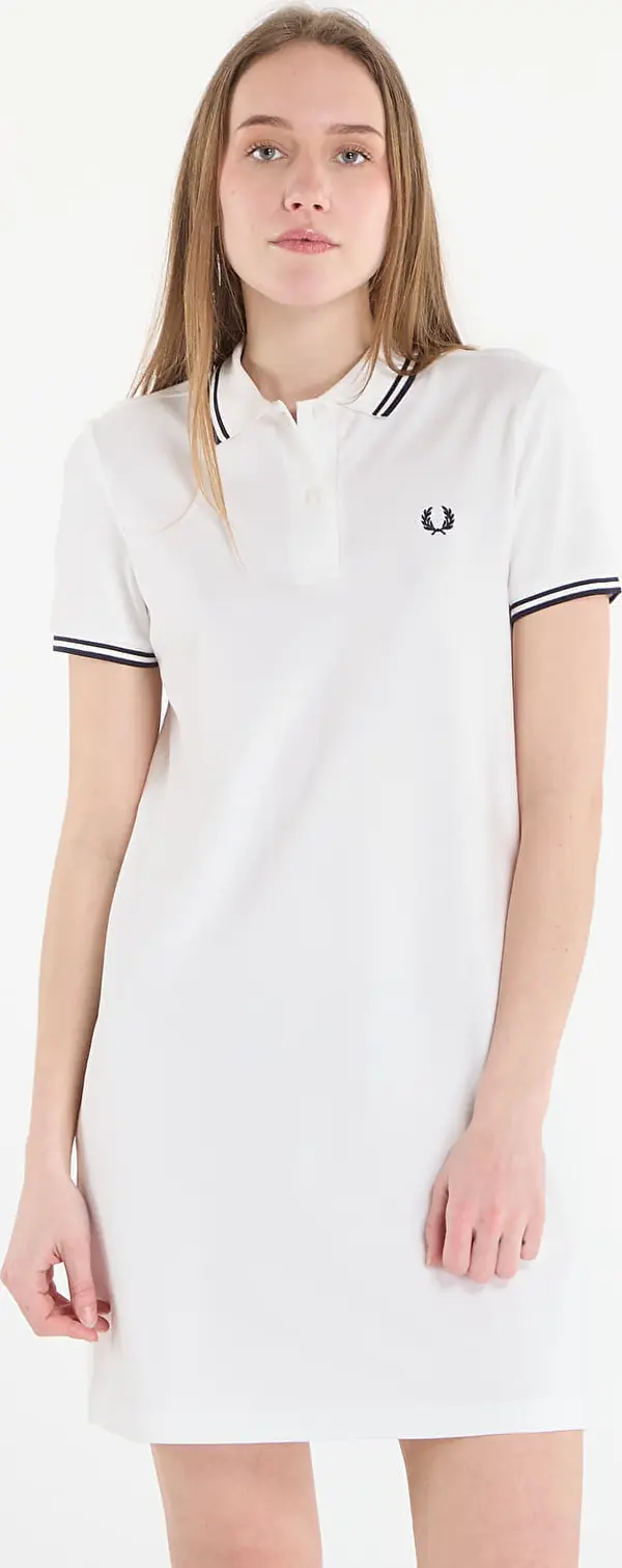 FRED PERRY Obleka FRED PERRY Twin Tipped Fred Perry Dress Snow White/ Navy 40