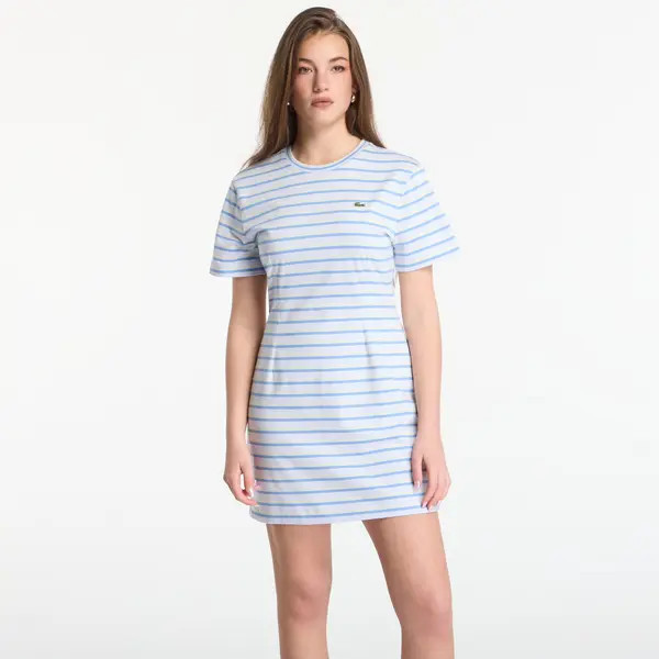 LACOSTE Obleka LACOSTE Dress Phoenix Blue/ Turquin Blue-Yellow 38