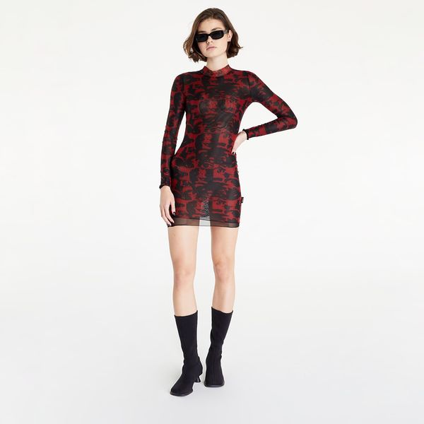 Wasted Paris Obleka Wasted Paris Wm Dress Threat Allover Red/ Black S