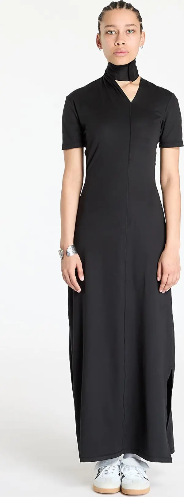 Y-3 Obleka Y-3 Fitted Neck Closure Dress Black L