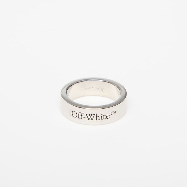 Off-White Off-White Logo Ring Silver/ Black 62