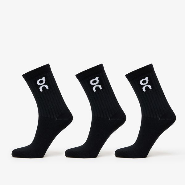 On On Logo Sock 3-Pack Black XL