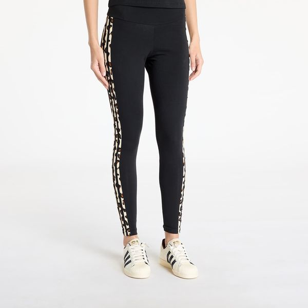 adidas Originals Pajkice adidas Black Leopard Allover Print Leggings Black XS