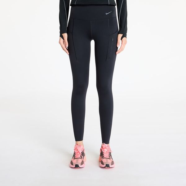 Nike Pajkice Nike Go Women's Firm-Support High-Waisted Full-Length Leggings with Pockets Black/ Black L