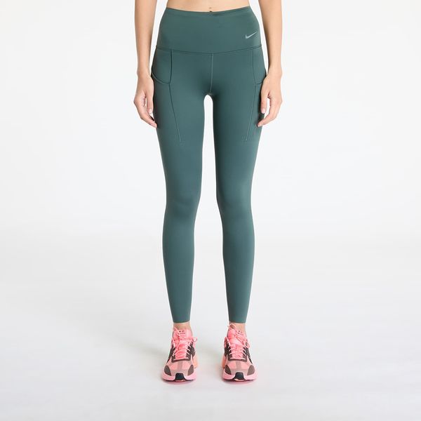 Nike Pajkice Nike Go Women's Firm-Support High-Waisted Full-Length Leggings with Pockets Vintage Green/ Black M