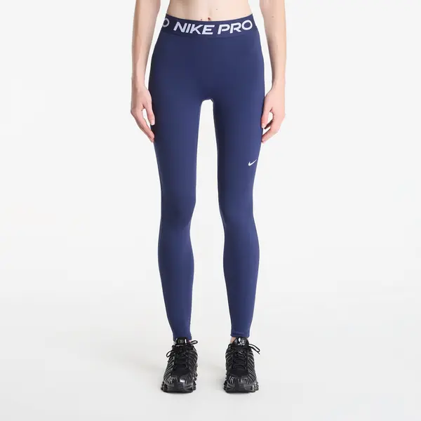 Nike Pajkice Nike Pro Women's Mid-Rise Full-Length Leggings Midnight Navy/ White M