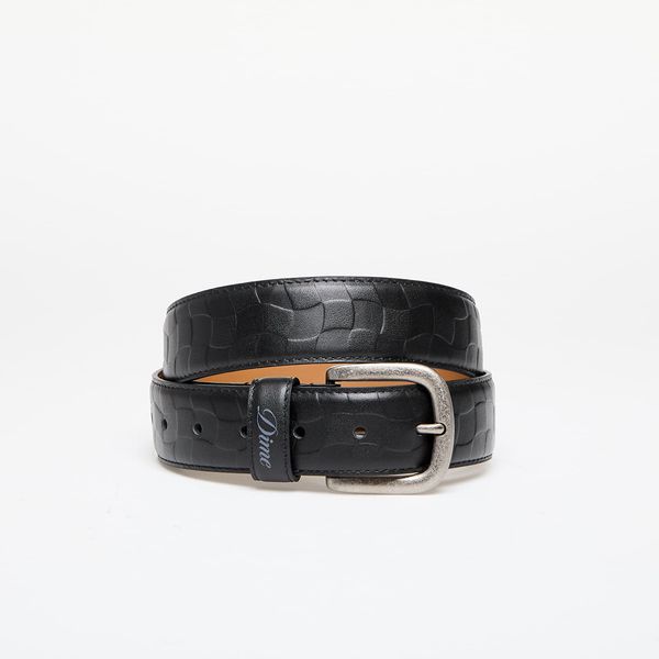 DIME Pas Dime Checkered Leather Belt Black S/M