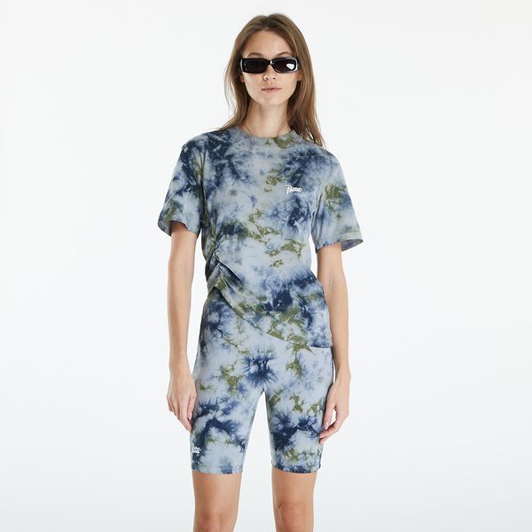 Patta Patta Femme Tie Dye Cropped Ruched T-Shirt Quarry