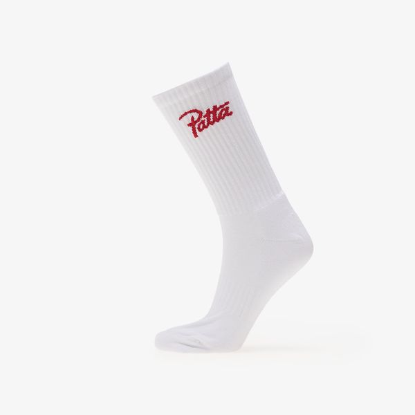 Patta Patta Script Logo Sport Socks 1-Pack White 34-38